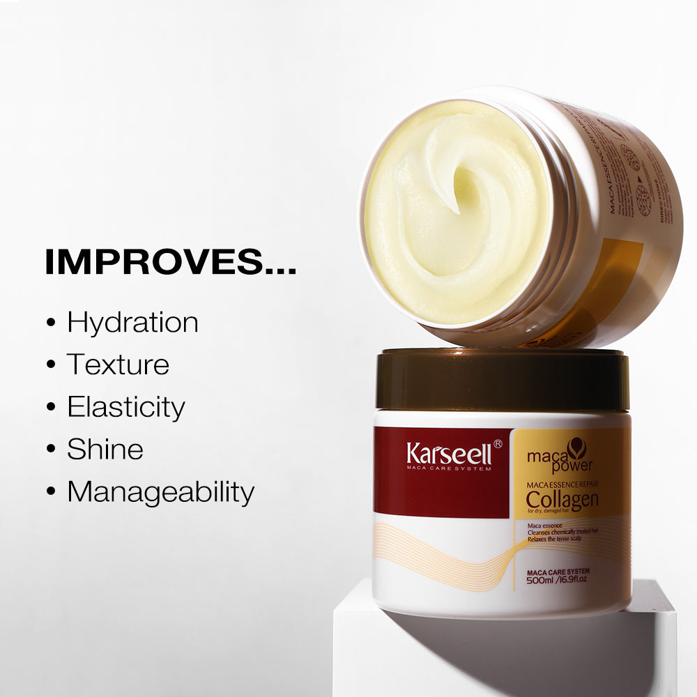 Karseell - Maca Essence Repair Collagen Mask for Dry Damaged Hair 500ML