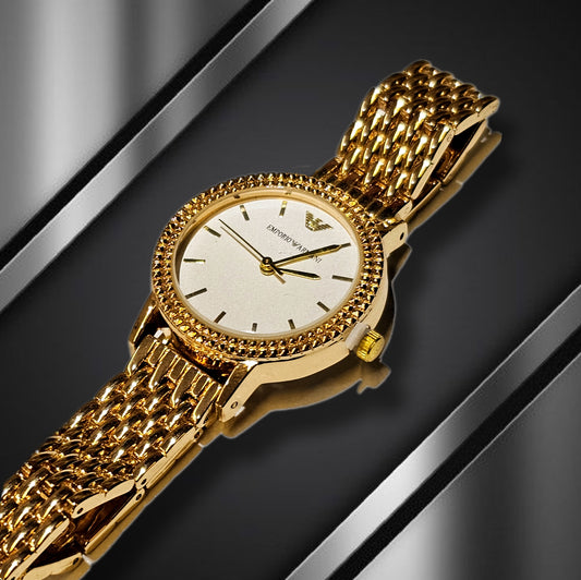 EMPORIO ARMANI - Gold Watch For Women, Simple And Elegant