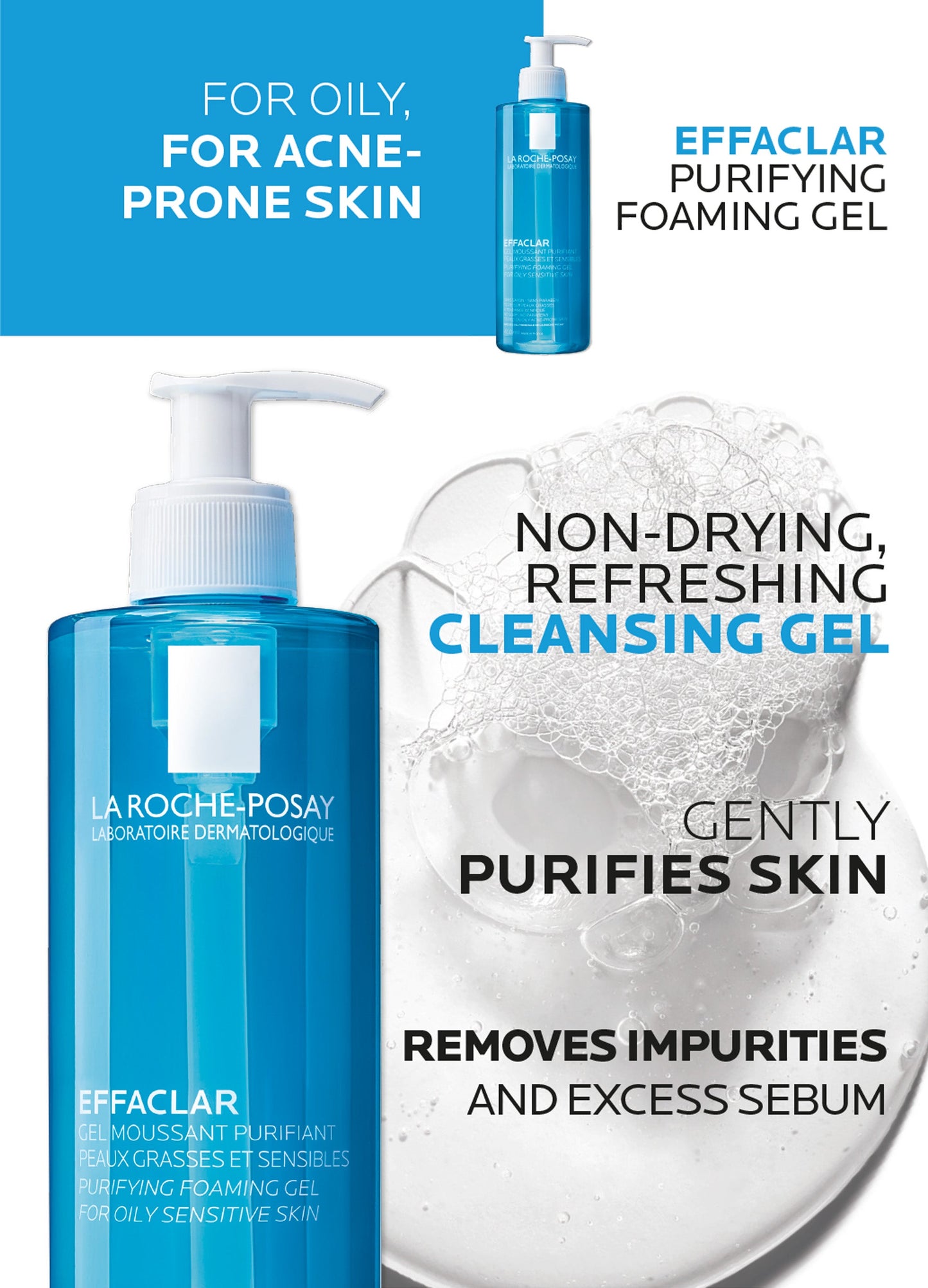 La Roche - Posay Effaclar Purifying Foaming Gel 400ML