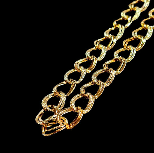 1pc Gold Stainless Steel Thick  Chain Collarbone Necklace For Women Beach Chain