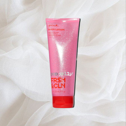 PINK BODY LOTION GUAVA SPLASH SHIMICER VELOUR FRSH & CLN