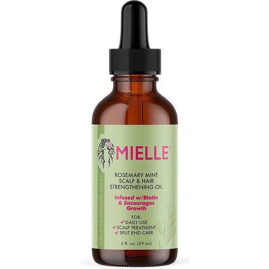 MIELLE ROSEMARY MINT SCALP & HAIR STRENGTHENING OIL Infused w/Biotin & Encourages Growth